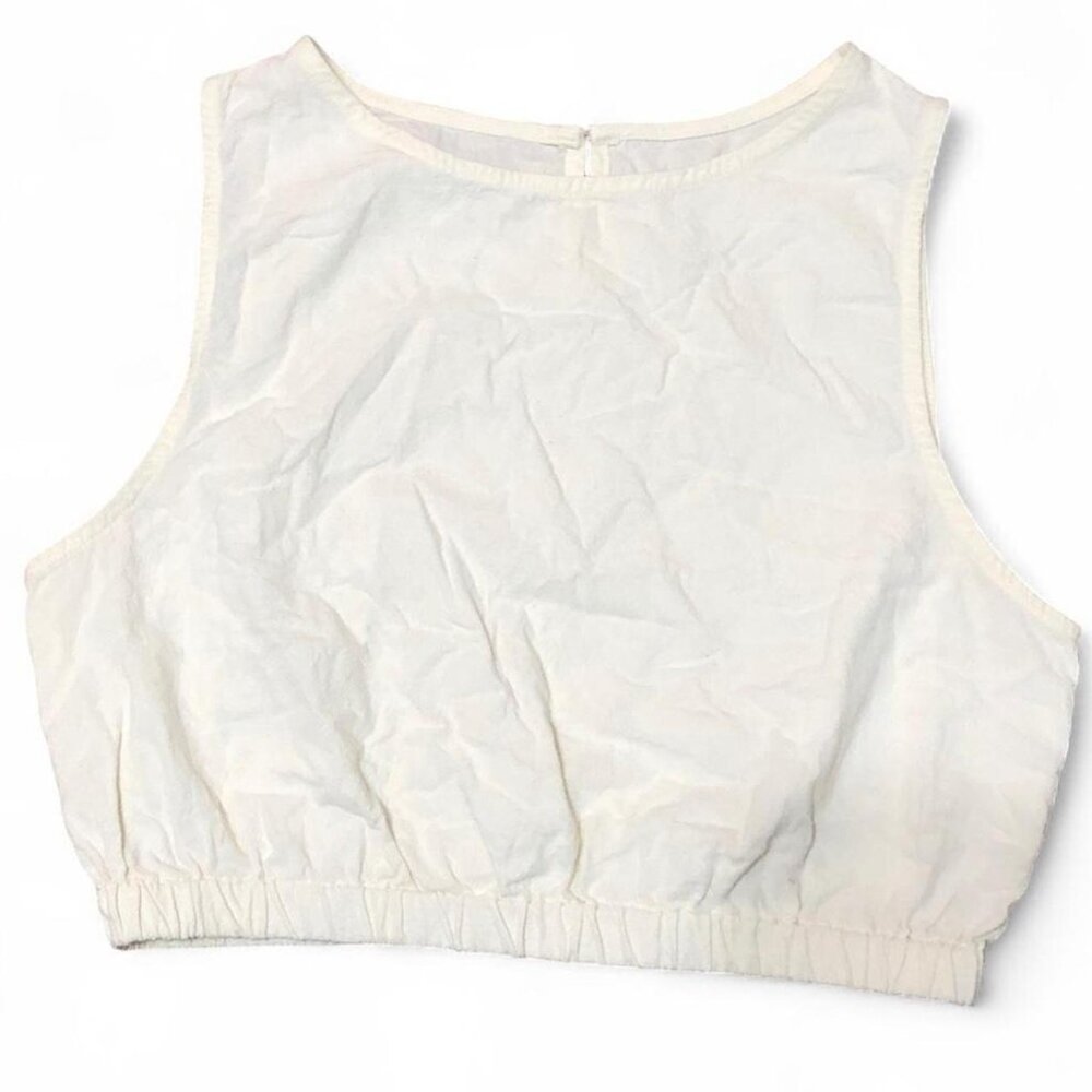 Maple Sleeveless linen Crop Top